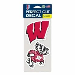 College Stickers & Decals Wincraft Wisconsin Badgers 4X8 Perfect Cut Decal