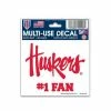 College Stickers & Decals Wincraft Nebraska Cornhuskers #1 Fan 3"x4" Decal -Wincraft Sales Store unnamed file 514