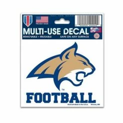 College Stickers & Decals Wincraft Montana State Bobcats Football 3"x4" Decal