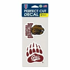 College Stickers & Decals Wincraft Montana Grizzlies 4X8 Perfect Cut Decal