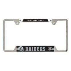 NFL License Plates & Frames Wincraft Las Vegas Raiders Just Win Baby Metal License Plate Frame