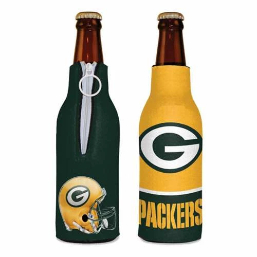 NFL Can Coolers Wincraft Green Bay Packers Zippered Bottle Cooler 3 NFL Can Coolers Wincraft Green Bay Packers Zippered Bottle Cooler