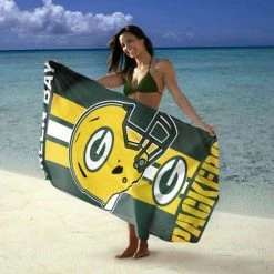 NFL Swimwear Accessories Wincraft Green Bay Packers Fiber Beach Towel