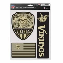 NFL Stickers & Decals Wincraft Minnesota Vikings SI Camo 3pk Decal Set
