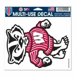 College Stickers & Decals Wincraft Wisconsin Badgers Ultra Bucky 5"x6" Decal
