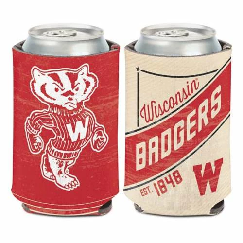 College Can Coolers Wincraft Wisconsin Badgers Retro Can Cooler 3 College Can Coolers Wincraft Wisconsin Badgers Retro Can Cooler