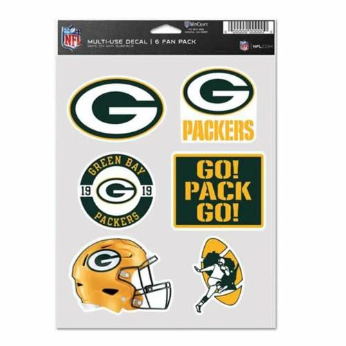NFL Stickers & Decals Wincraft Green Bay Packers 6pk Multifan Decals 3 NFL Stickers & Decals Wincraft Green Bay Packers 6pk Multifan Decals