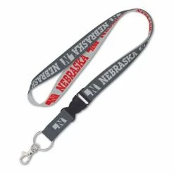 College Keychains & Lanyards Wincraft Nebraska Cornhuskers Charcoal Lanyard
