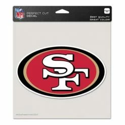 NFL Stickers & Decals Wincraft San Francisco 49ers 8"x8" Perfect Cut Decal