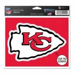 NFL Stickers & Decals Wincraft Kansas City Chiefs 5X6 Multi Use Decal