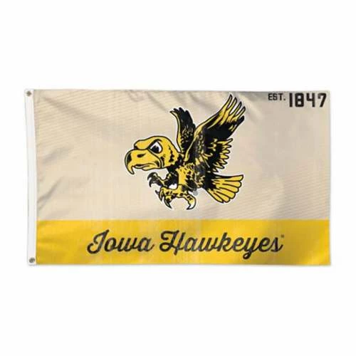 College Flags & Pennants Wincraft Iowa Hawkeyes Herky 3'x5' Deluxe Retro Flag 3 College Flags & Pennants Wincraft Iowa Hawkeyes Herky 3'x5' Deluxe Retro Flag