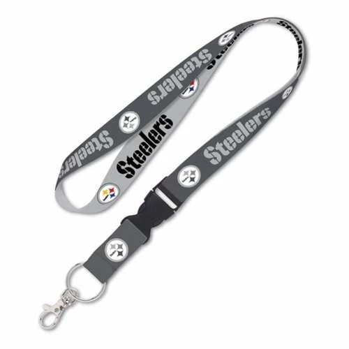 NFL Keychains & Lanyards Wincraft Pittsburgh Steelers Charcoal Lanyard 3 NFL Keychains & Lanyards Wincraft Pittsburgh Steelers Charcoal Lanyard