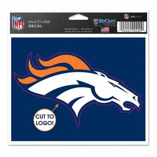 NFL Stickers & Decals Wincraft Denver Broncos 5X6 Multi Use Decal 3 NFL Stickers & Decals Wincraft Denver Broncos 5X6 Multi Use Decal
