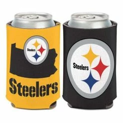 NFL Can Coolers Wincraft Pittsburgh Steelers State Can Cooler