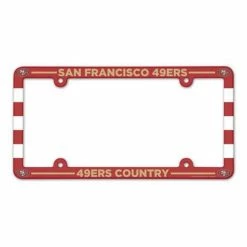 NFL License Plates & Frames Wincraft San Francisco 49ers Plastic License Plate Frame