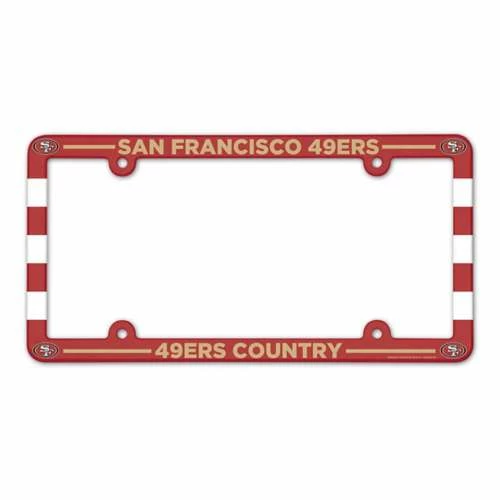 NFL License Plates & Frames Wincraft San Francisco 49ers Plastic License Plate Frame 3 NFL License Plates & Frames Wincraft San Francisco 49ers Plastic License Plate Frame
