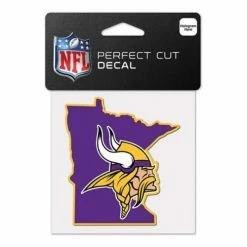 NFL Stickers & Decals Wincraft Minnesota Vikings 4X4 Perfect Cut Decal