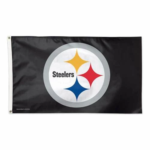 NFL Flags & Pennants Wincraft Pittsburgh Steelers 3X5 Deluxe Flag 3 NFL Flags & Pennants Wincraft Pittsburgh Steelers 3X5 Deluxe Flag