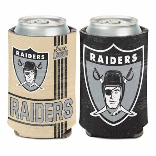 NFL Can Coolers Wincraft Las Vegas Raiders Retro Can Cooler 3 NFL Can Coolers Wincraft Las Vegas Raiders Retro Can Cooler