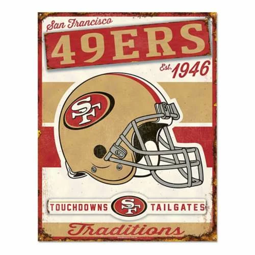 NFL Home Accents Wincraft San Francisco 49ers 12.5"x16" Metal Sign 3 NFL Home Accents Wincraft San Francisco 49ers 12.5"x16" Metal Sign